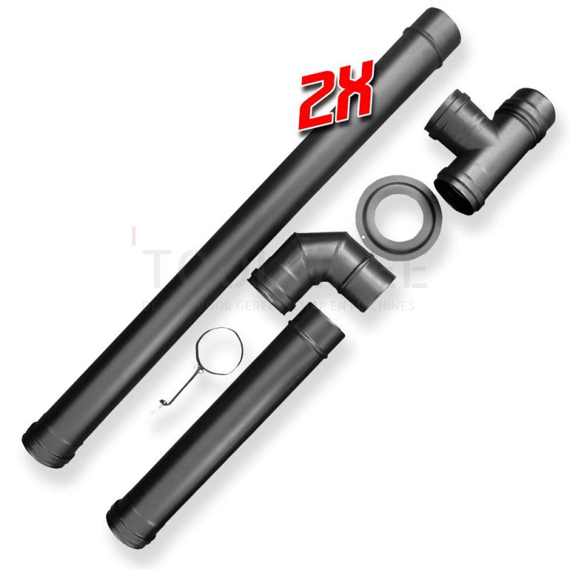 Conduit pellet acier 2mm noir