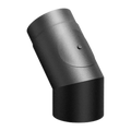 Coude 45° + regard Ferrolux Noir