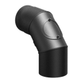 Coude orientable 90° + regard Ferrolux Noir