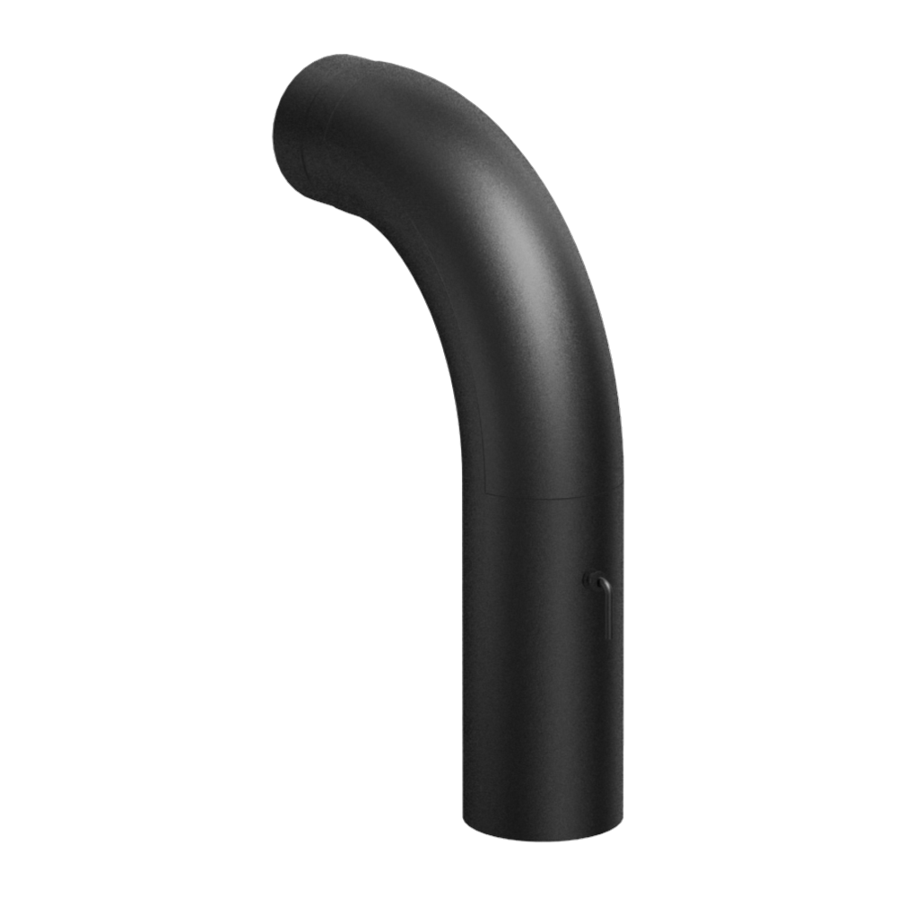 Coude arrondi 90° + regard + clé de tirage + J020 + J021 Ferrolux Noir Ø 150 mm