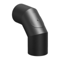 Coude F/F 90° + inspection Ferrolux Noir Ø 150 mm