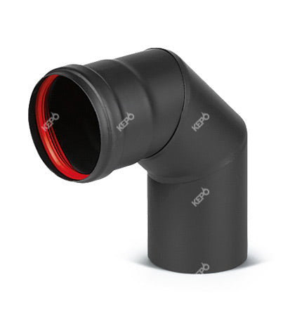 CALA 80mm coude acier noir 90° 2mm