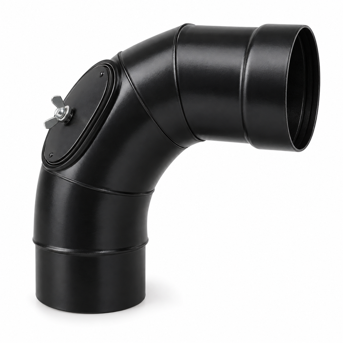 DETE - Coude 45° émaillé bois 150Ø avec regard